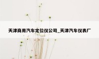 天津商用汽车定位仪公司_天津汽车仪表厂