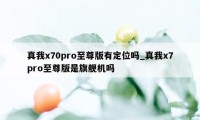 真我x70pro至尊版有定位吗_真我x7pro至尊版是旗舰机吗