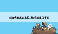 大脑功能怎么定位_脑功能定位学说