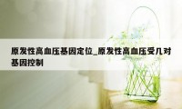 原发性高血压基因定位_原发性高血压受几对基因控制