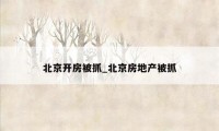 北京开房被抓_北京房地产被抓