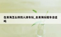 在青海怎么样找人拼车玩_去青海玩租车合适吗