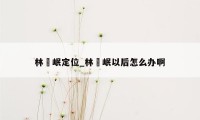 林煐岷定位_林煐岷以后怎么办啊