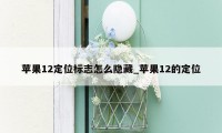 苹果12定位标志怎么隐藏_苹果12的定位