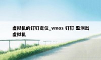 虚拟机的钉钉定位_vmos 钉钉 监测出虚拟机