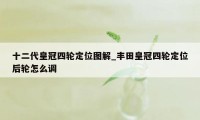 十二代皇冠四轮定位图解_丰田皇冠四轮定位后轮怎么调