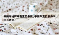 平衡车啥牌子有定位系统_平衡车定位软件叫什么名字