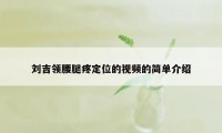 刘吉领腰腿疼定位的视频的简单介绍