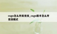 csgo怎么开房竞技_csgo新手怎么开竞技模式